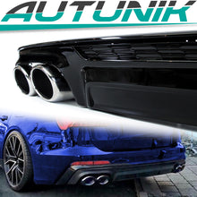 Diffusor Heckdiffusor Auspuff Chrom für AUDI A6 C8 Limo Avant S-Line ab 2018