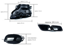 Heck Diffusor + Auspuffblenden Schwarz für Mercedes GLS X166 AMG Line 2015-2019