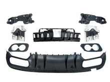 Schwarz Heckdiffusor Chrom Endrohre für Mercedes C Kl. W205 S205 C43 AMG line OHNE ABE 2014-2023