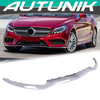Front Stoßstange Frontspoiler Spoilerlippe Lippe Chrom für Mercedes Benz CLS W218 AMG Line 15-17 di123