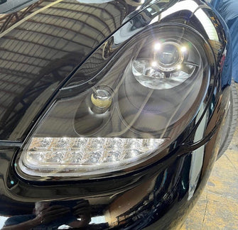 Scheinwerfer für Porsche Boxster 986 96-04 Schwarz Led-Blinker Led-Standlicht