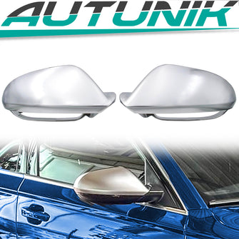 Spiegelkappen Außenspiegel Abdeckung Alu Matt Silber für AUDI A6 C7 4G S6 RS6 2011-2018