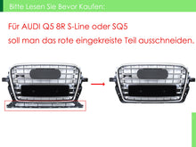 Chrom Schwarz Frontgrill Kühlergrill Gitter für AUDI Q5 8R MOPF 2013-2017