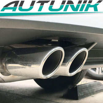 2x 68mm Chrom Auspuffblenden Endrohrblende für VW GOLF 7 Golf VII GOLF 6 Golf VI TSI TDI 2009-2021 vw23