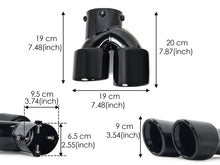 Zu 60-63mm Endrohre Auspuffblenden Schwarz Glanz für BMW G42 G20 G21 G22 G23 G26