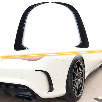 Flaps Flossen Flics Heck Stoßstange Schwarz für Mercedes CLA C117 X117 AMG Line CLA 45 AMG 2016-2019