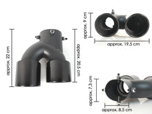 Schwarz Endrohre Auspuff Blenden für BMW G20 G21 G22 G42 M Sport 19+ et308