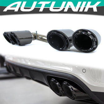 Sport Auspuff Auspuffblenden Endrohre Schwarz für Porsche Cayenne PO536 9YA 2018+ et132
