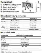 10W Kabelloses Automatische Autoladegerät für BMW X3 G01 X4 G02 2017-2021