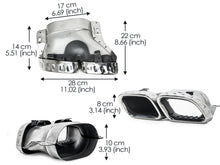 Schwarz Diffusor Chrom Auspuff für Mercedes-Benz E Kl. C207 A207 AMG Line 13-16
