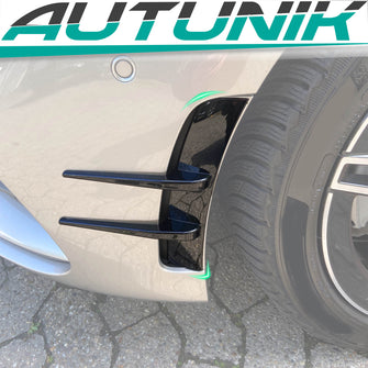Lufteinlässe Flaps Canards vorne Schwarz Glanz für Mercedes Benz W177 AMG Line A35 AMG ab 2018 pz21