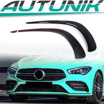 Flaps Vorne Stoß. Aero Flics Flossen Schwarz für Mercedes CLA C118 X118 AMG Line ab 2019