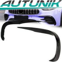 Schwarz vorne Stoßstange Flossen Aero Flaps Flics für Mercedes Benz E Kl. W213 mit AMG Line 16-20