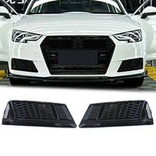 Lüftungsgitter Nebelscheinwerfer Gitter Blenden Schwarz für Audi A4 B9 Serien. 15-19