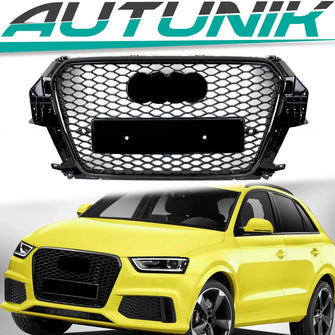 RSQ3 Stil Kühlergrill Wabengrill Schwarz für Audi Q3 Grill 8U S Line 2011-2014 vor MOPF fg243