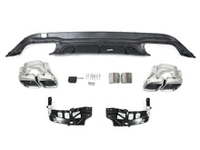 Schwarz Diffusor Chrom Auspuff für Mercedes-Benz E Kl. C207 A207 AMG Line 13-16