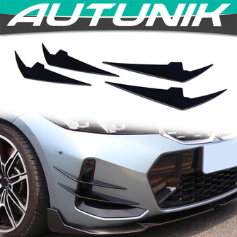 Front Stoßstange Flossen Flaps Flics Schwarz Passend für BMW 3er G20 G21 LCI 330i M340i ab 2022