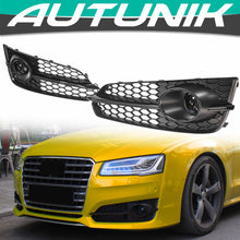 Schwarz Gitter Lüftungsgitter Blenden Grill für Audi A8 S8 D4 4H S-Line 13-17 MOPF mit ACC
