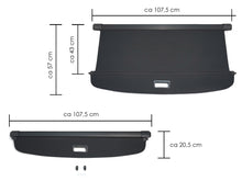 Schwarz Laderaumabdeckung Abdeckrollo Kofferraum Rollo für Audi Q3 8U 2011-2014 sc25