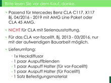 Diffusor Schwarz Heckdiffusor Auspuff für Mercedes CLA C117 X117 W117 CLA45 AMG Line 2016-2019 di9