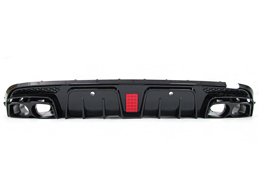 Heckdiffusor Für Mercedes C205 Coupe - Schwarz Mit Auspuffblenden