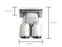 Sport Auspuffblenden Endrohre Silber für Porsche 718 Cayman Boxster ab 2016 Benzin et188