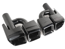 Auspuffblenden Endrohre H Eckig Schwarz für Mercedes CLS C219 W218 C218 W221 S63 E63 AMG