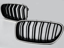 Schwarz LED Kühlergrill Grill Frontgrill für BMW 5er F10 F11 2011-2017
