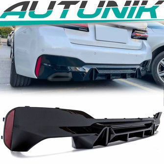 Heckdiffusor Diffusor Heckansatz Schwarz für BMW 5er G30 G31 Sport Paket 16-22