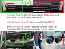 Diffusor Auspuff Schwarz für AUDI A6 Heckdiffusor C8 mit S-Line Limo 18-21 di133