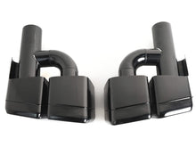 Auspuffblenden Endrohre H Eckig Schwarz für Mercedes CLS C219 W218 C218 W221 S63 E63 AMG