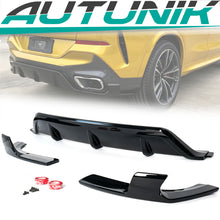 3-teilig Schwarz Diffusor Heckdiffusor  für BMW X6 G06 M Paket 2019+ OHNE ABE