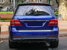 Heck Diffusor + Auspuffblenden Schwarz für Mercedes GLS X166 AMG Line 2015-2019