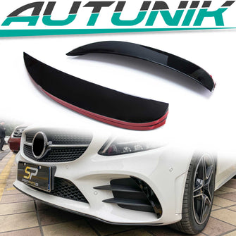 Front Stoßstange Flics Aero Flossen Flaps für Mercedes Benz C Klasse W205 C205 A205 AMG Line Modf 2018+ pz12