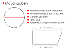 68mm Auspuffblenden Endrohrblende Endrohr Edelstahl für VW GOLF 7 VII 5G Variant TDI TSI Golf 6 VI