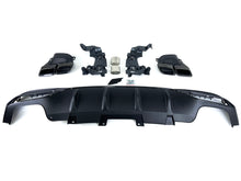 Heck Diffusor + Auspuffblenden Schwarz für Mercedes GLS X166 AMG Line 2015-2019