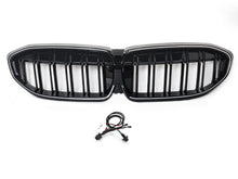 LED Kühlergrill Grill Frontgrill Schwarz Doppelsteg für BMW 3er G20 G21 2019-2022 vor LCI