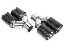 Chrom Carbon Doppel Endrohre 4 Rohr Duplex für BMW 5er F10 F11 535i 535d 2010-2017