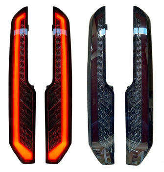 Led Rückleuchten Mit E-Prüfzeichen für Ford Transit Custom ab 2012 Schwarz Rücklicht Heckleuchten