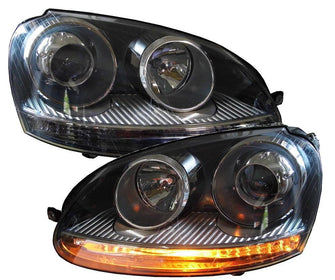 Scheinwerfer Mit E-Prüfzeichen für VW Golf 5 03-09 Gti-Look Depo Xenon-Optik H7 Ersatzscheinwerfer