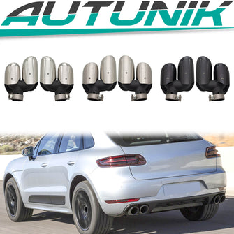 Sport Auspuff Blenden Doppelrohr Endrohre für Porsche Macan 2.0L 14-17 et222