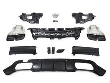 Schwarz Glanz Heckdiffusor Endrohre für Mercedes CLS C257 AMG Line 18-23 ohne ABE