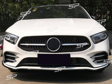 Frontansatz Front Splitter Spoiler Schwarz für Mercedes Benz A Kl. W177 V177 AMG Line ab 2018 pz6