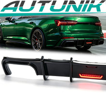 Diffusor Heckdiffusor mit LED Licht Schwarz für Audi A6 S6 C8 S Line ohne AHK KEIN ABE