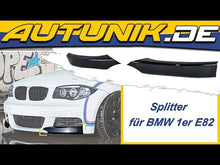 Splitter Spoiler Ecken Ansätze Schwarz Passend für BMW 1er E82 E88 M Sport Paket LCI 2007-2010