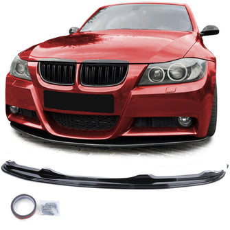 Front Spoiler Splitter Lippe Schwarz Passend für BMW 3er E90 E91 2005-2008