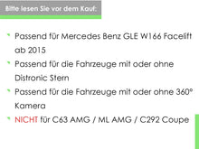 Kühlergrill Panamericana Grill Schwarz Chrom für Mercedes Benz GLE W166 SUV 2015-2019