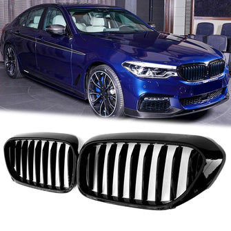 Kühlergrill Nieren Grille Grill Schwarz Passend für BMW 5er G30 G31 2016-2020 vor Facelift