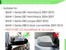 Spiegelkappen Außenspiegel Carbon Fiber Passend für BMW 1er E81 E87 E88 E82 pre-LCI 2006-2011
