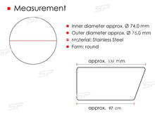 Auspuffblende Endrohr Abdeckung Schwarz 76mm Passend für AUDI A1 8X A3 8P A3 8V A5 8T Q3 Q5 A4 od6